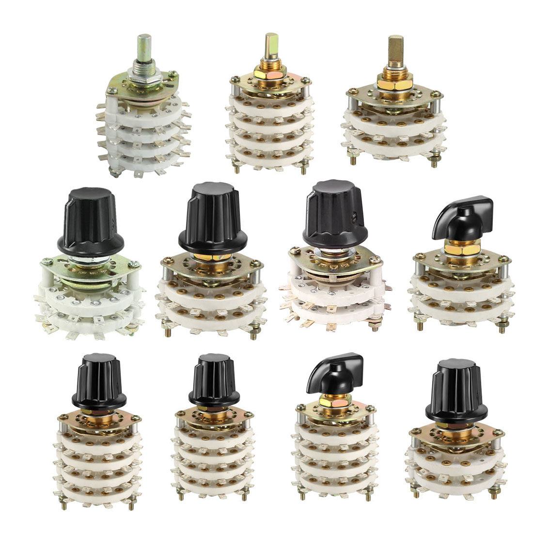 uxcell 1pcs Rotary Switch Selector 4 Pole 4/5/8/11 Position 2/4 Deck Band Channel with Plastic Knob Widely used