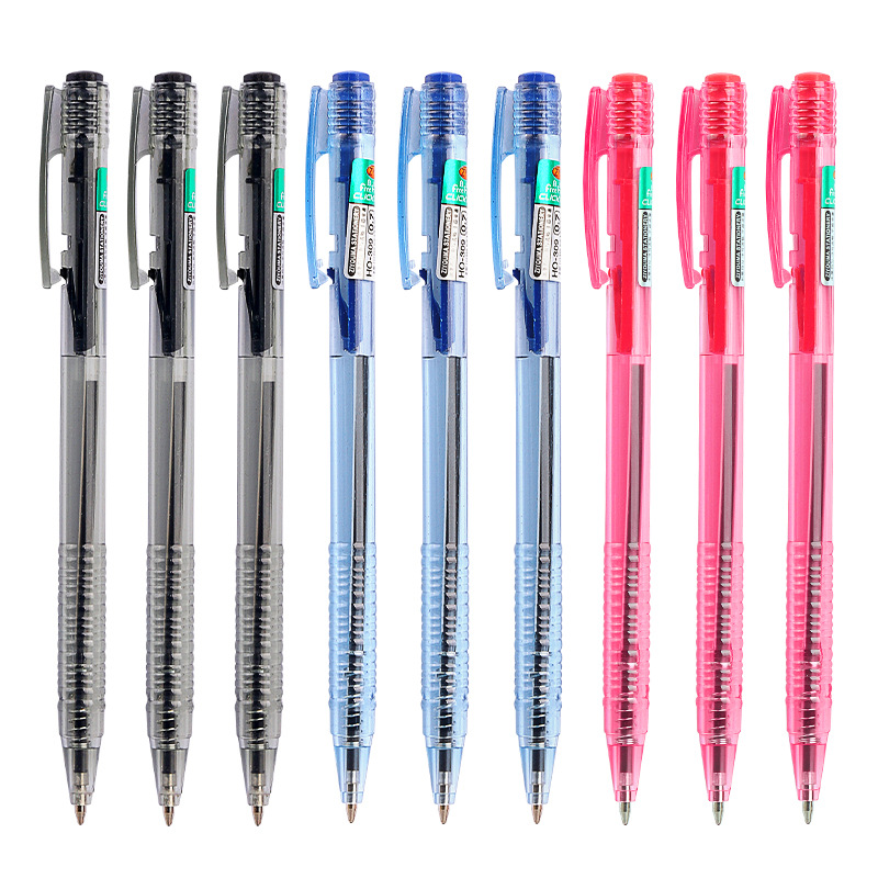 10/50 pçs preto vermelho azul caneta esferográfica 0.7mm caneta esferográfica estudante assinatura caneta escrita papelaria escola acessórios de escritório