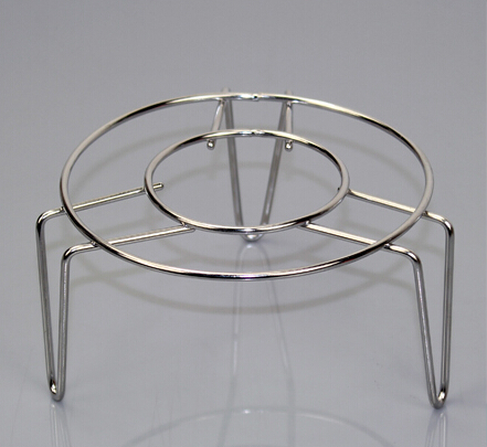 Stainless steel steaming rack round frame dish rack heat insulation pad measurement 15cm