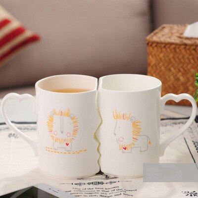 2 pièces/ensemble en céramique Couple tasse tasse à eau tasse à café lait tasse mariage Valentine: J Bubble wrap