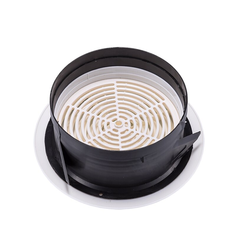 Montaje de 200mm diámetro del círculo ajustable rejilla para ventilación de aire de salida de ventilación cubierta de brida blanco
