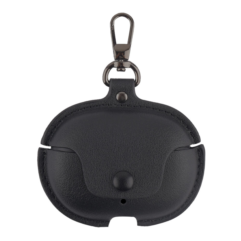 Funda protectora de cuero PU para Beats Studio Buds / Buds + Plus, accesorios para auriculares a prueba de golpes con llavero, Fundas: Negro
