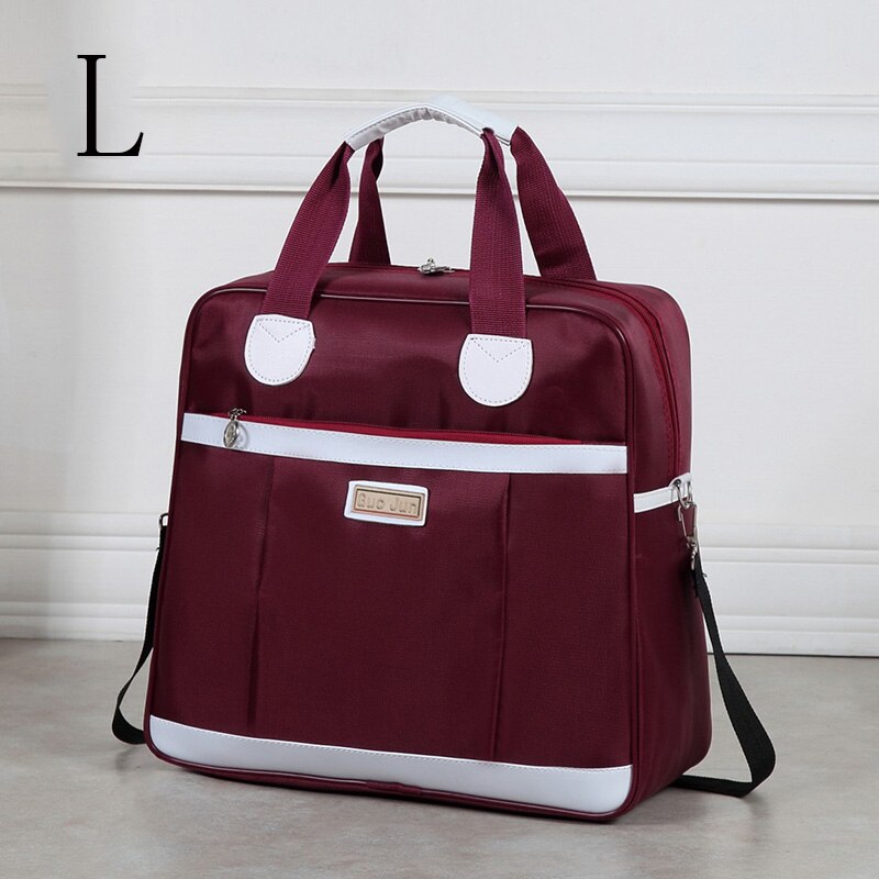 Les nouveaux sacs de voyage pour femmes sacs de voyage portables de grande capacité sac de voyage pour femmes grand sac de week-end: L  Red wine