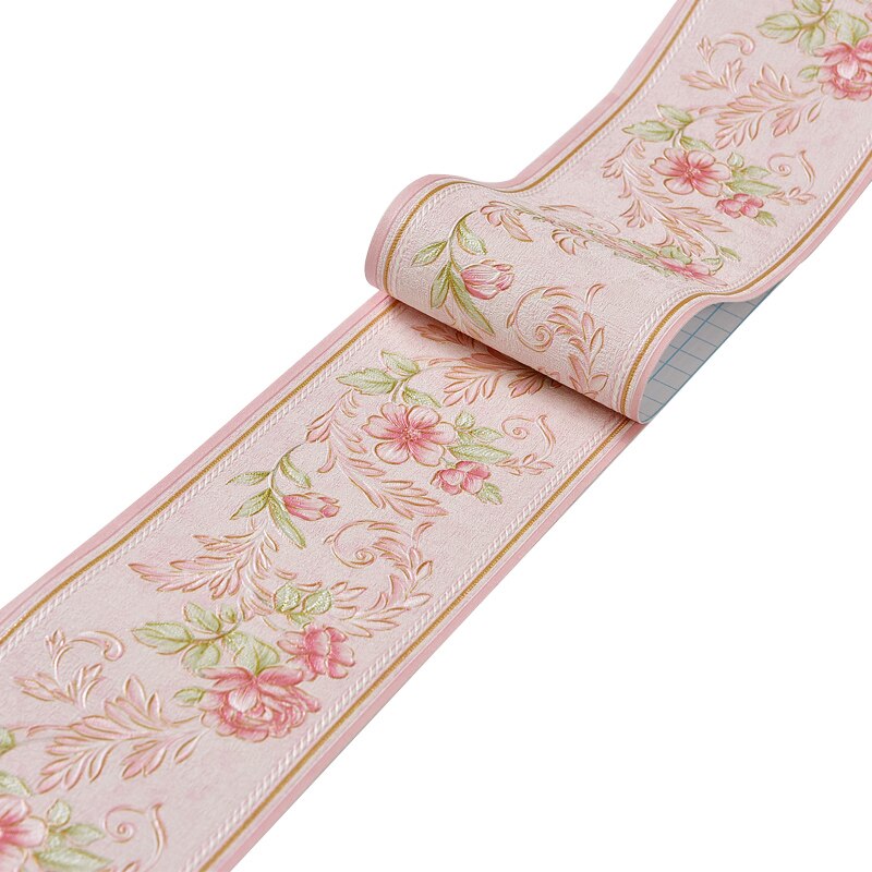 3D Embossed Baseboard Self-adhesive Waistline Sticker Baseboard Border Stickers Waterproof Living Room Bedroom PVC Wall Stickers