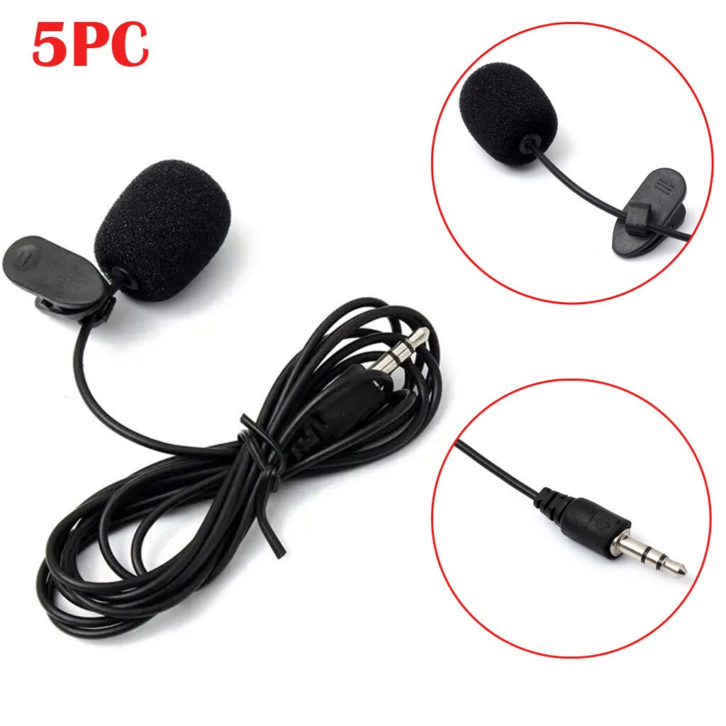 3.5mm Mini Speech Jack Microphone Mic Collar Mini Tie Lapel Lavalier Clip Microphone For Lectures Teaching Microphone Mic #25: 5PCS