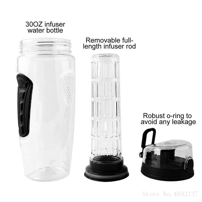 800Ml/1000Ml Bpa Gratis Fruit Infuser Water Fles Draagbare Sap Shaker Reizen Sport Drinken Flessen Detox Water fles