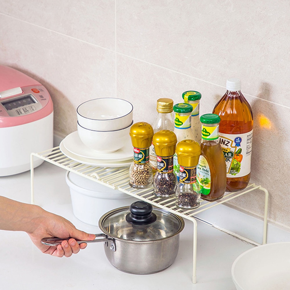 Estante de almacenamiento de cocina ajustable armario de cocina organizador de cocina de estante organizador de zapatos de armario Organizadores de ahorro de espacio
