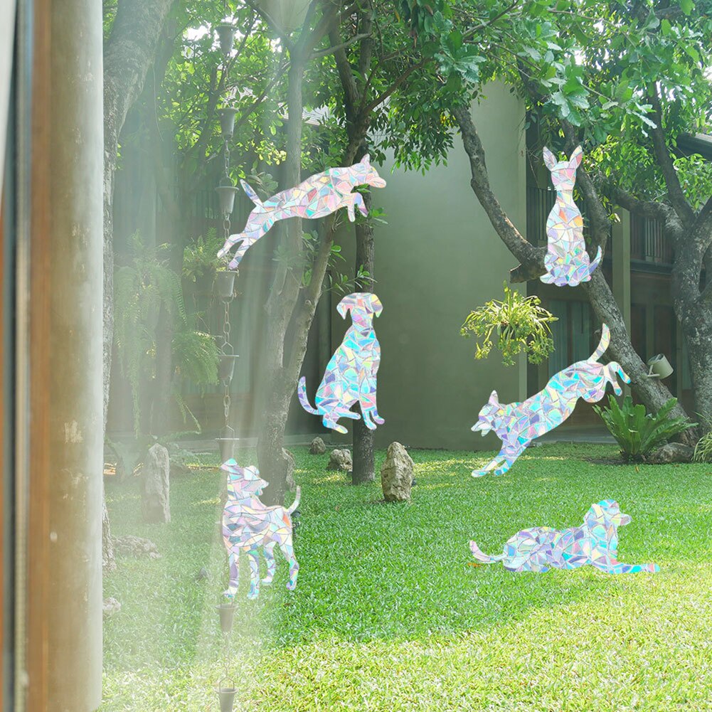 3D Rainbow Reflective Sticker Sun Catcher Moon Star Window Decal Rainbow Maker DIY Home Bedroom Living Room Office Decor