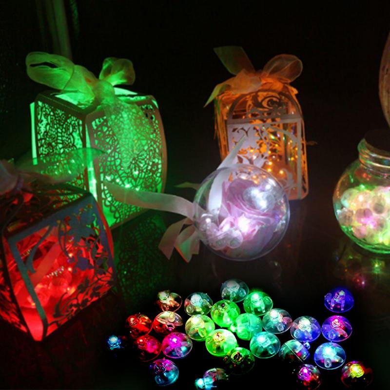50 Uds./Flash globo lámpara cumpleaños papel linterna decoración de globos para bodas lotería alta globos brillantes LED Flash globo lámpara