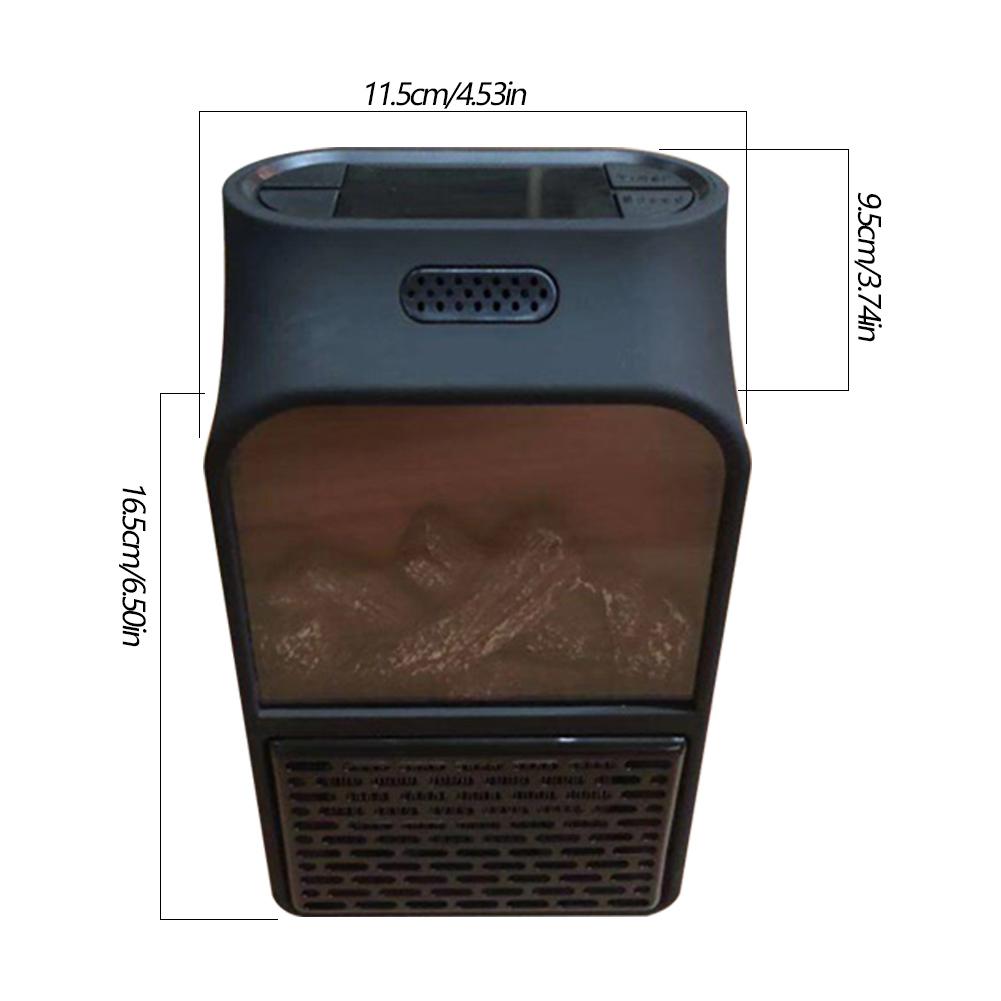 900W Mini Elektrische Muur-outlet Vlam Heater EU Plug Air Warmer PTC Keramische Verwarming Kachel Radiator Huishouden muur Handy Fan
