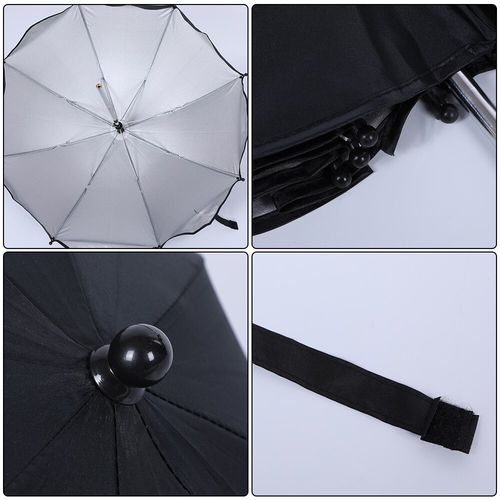 1PC Pram Umbrella Adjustable Stroller Umbrella Rain & UV Protection Baby Pram Pushchair Sun Shade Parasol With Universal Clamp