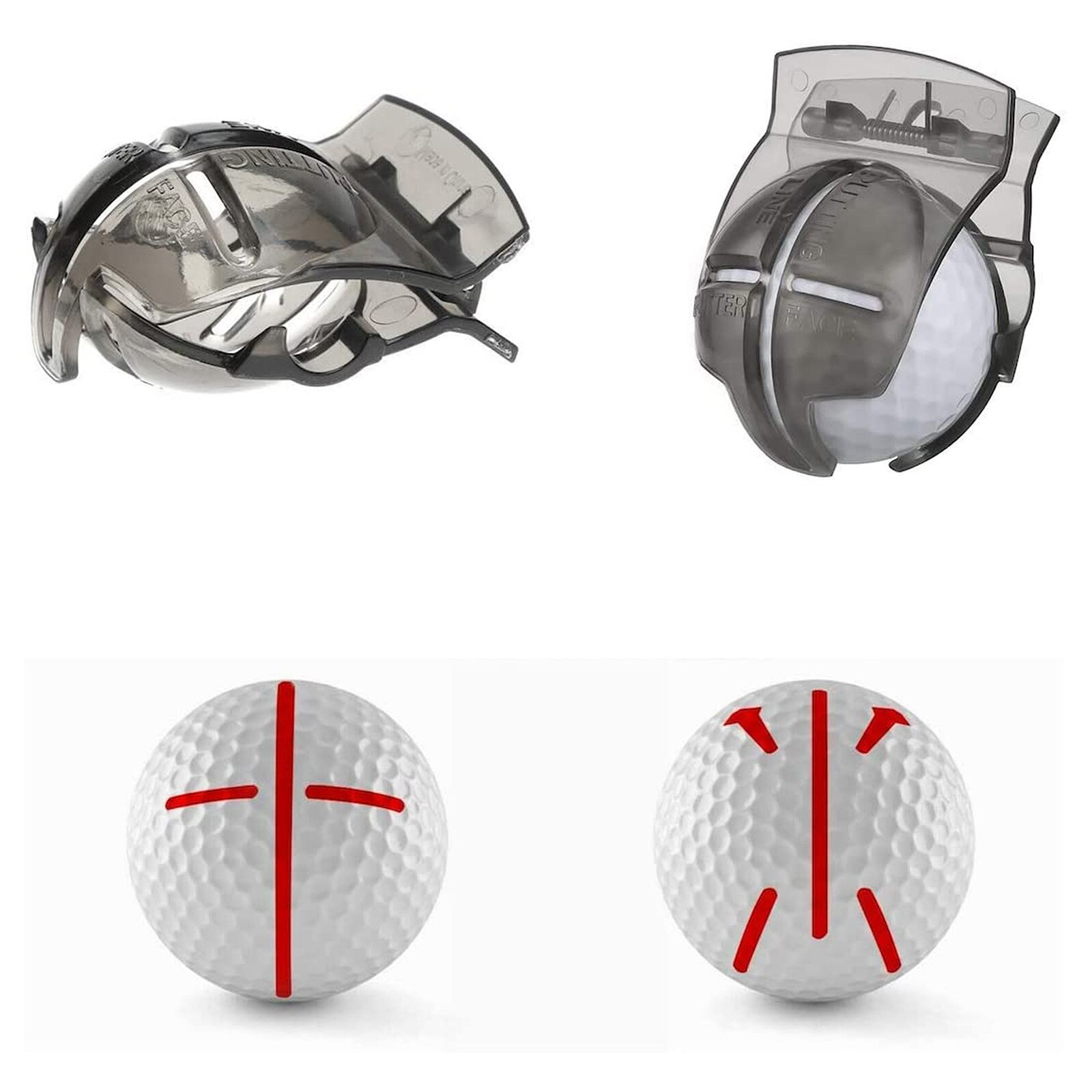 2pcs Golf Ball Alignment Line Marker Marks Template Draw Mark Positioning Ball Clip Template Alignment Putting Putt Linear