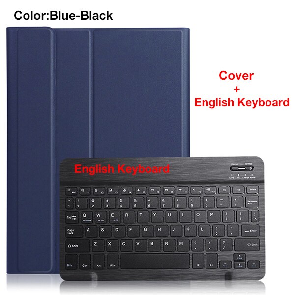 Keyboard Case for Lenovo Tab M10 TB-X605F TB-X605L Removable Detachable PU Leather Bluetooth Keyboard Cover: LVM10 BTEN DBU