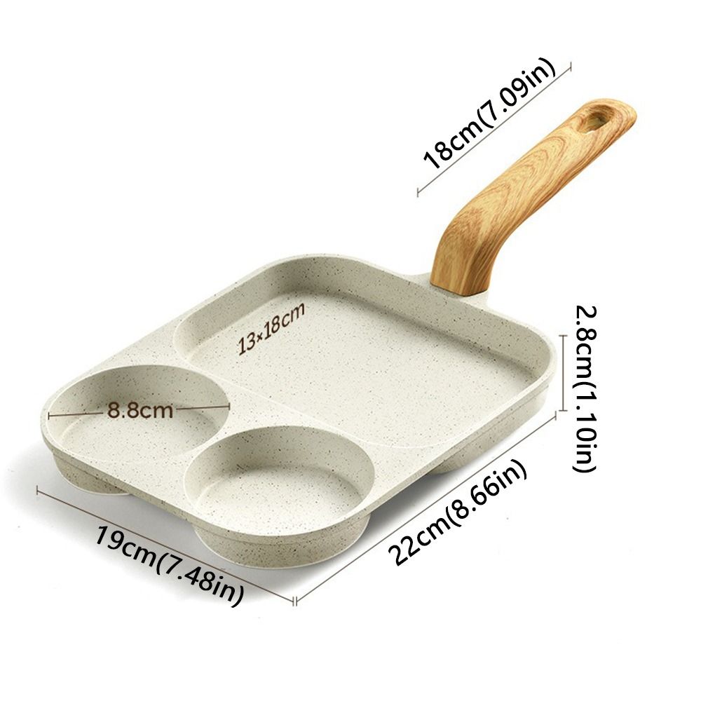 Steakpan 3 in1 ontbijtkoekenpannen multifunctionele anti-verbrandings omeletpan compacte anti-aanbakpan keuken koken