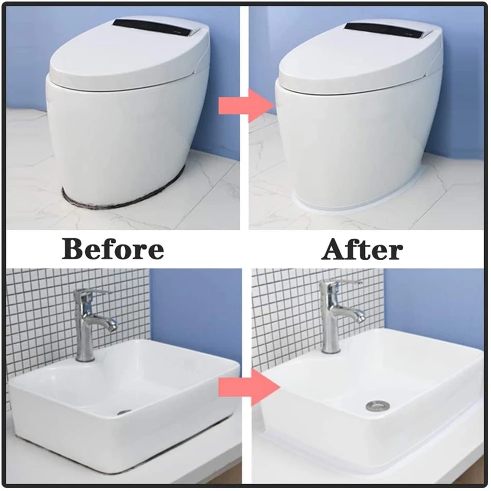 Autocollant étanche pour évier de cuisine, ruban adhésif Anti-moisissure, en PVC pour comptoir de salle de bain, espace de toilette, outil de couture auto-adhésif