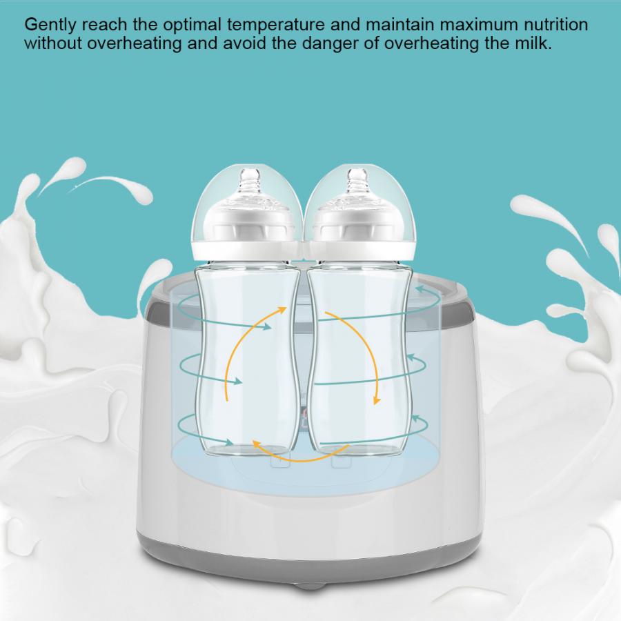 Intelligent Baby Milk Warmer Sterilizers Automatic Thermostat Dual Bottle Fast Warmer Breastfeeding Baby Food Heater