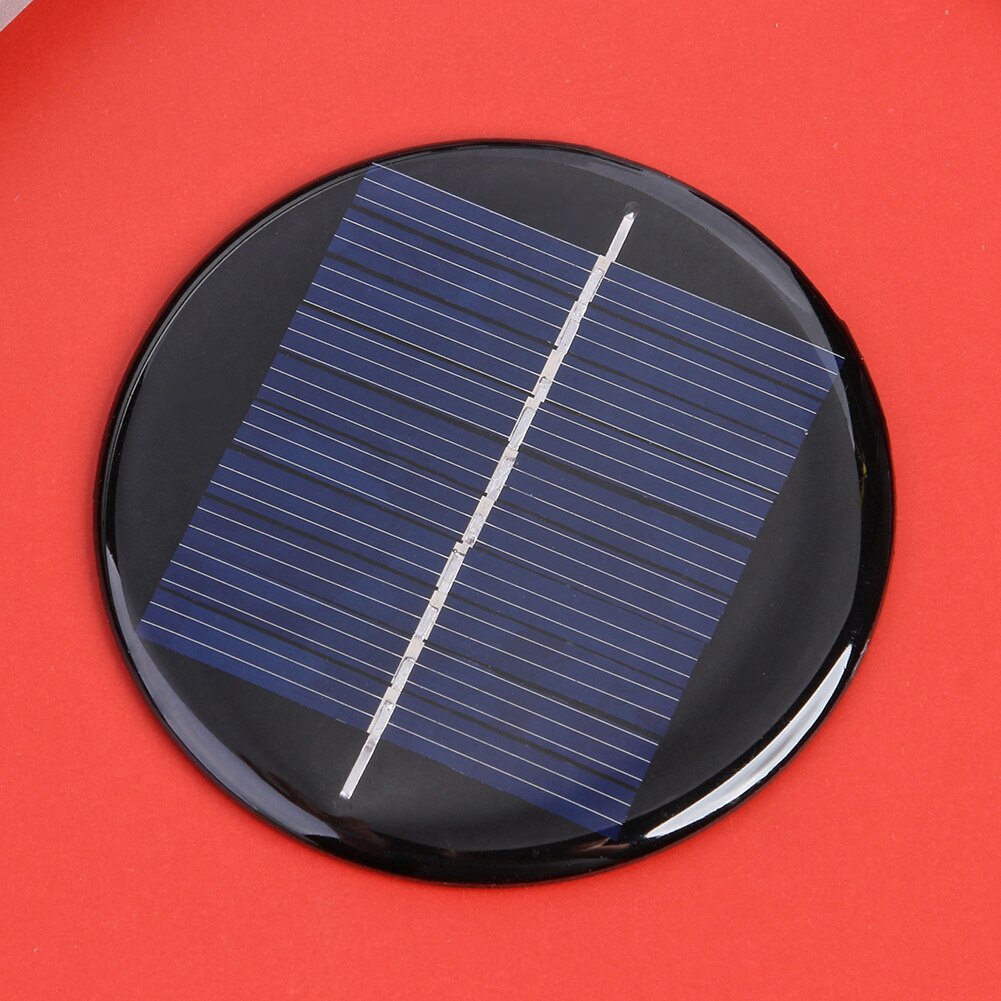 1/2Pcs Round Solar Pane Polycrystalline Silicon Solar Glue Panel Small Household Lighting System DIY Battery Cell Charger