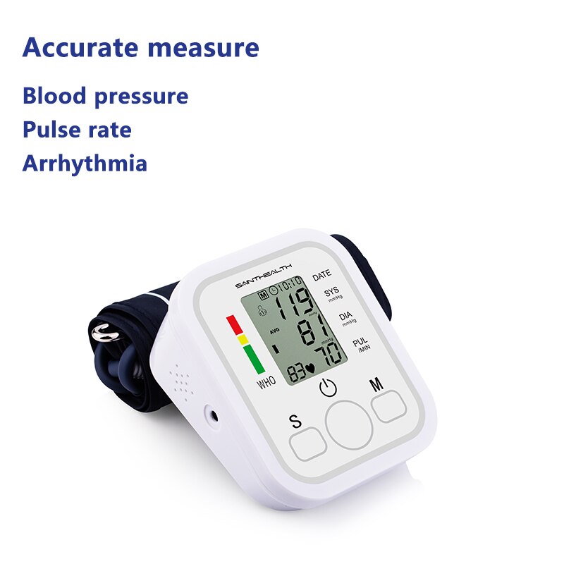 Portable Digital Upper Arm Blood Pressure Monitor Heartbeat Test Health Care Monitor BP Tonometer Best Selling