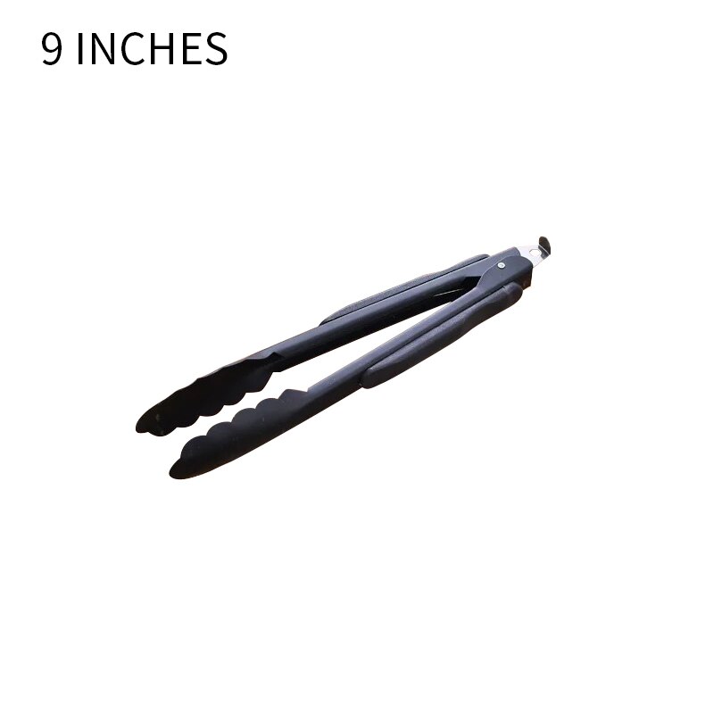 Pinza para parrilla y barbacoa, pinza para ensalada y pan, pinza antiadherente para servir en la cocina, barbacoa, pinzas de cocina con cierre de unión: 9 inches