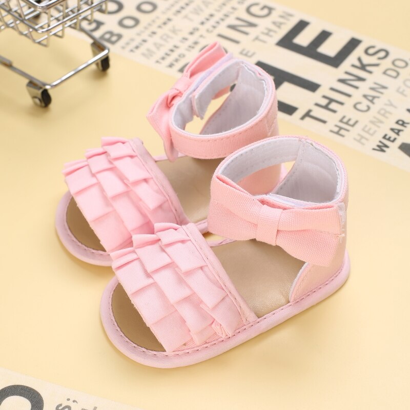 Prewalker Baby Sommer Süße Neue Stil lässig Schuhe Sandale Neugeborenen Baby Komfortable Weichen Sohlen Wanderschuhe: Rosa / 13-18 Monate