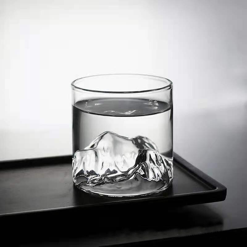 Vidrio de fondo de montaña , utensilios de cocina de vidrio para cóctel, barra japonesa, 1/2/4/6 piezas, 200Ml