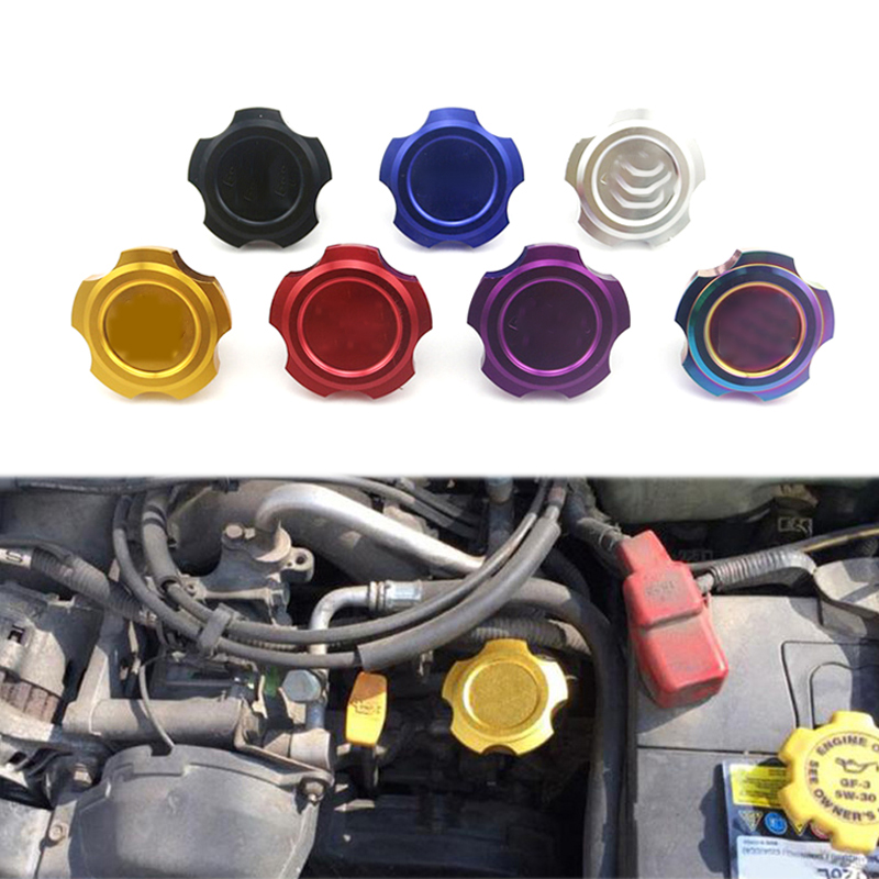 6 Colors Aluminum Alloy Engine Oil Filler Cap Cover for Subaru WRX STi GC GD GF GM GG GE Tank Covers Auto Replacement Parts