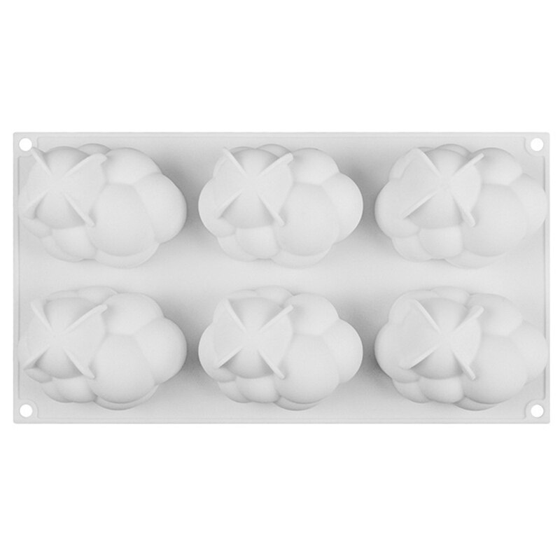 Molde de silicona con forma de nube 3D, herramientas de decoración de tartas, Mousse, postres, accesorios para hornear, 6 cavidades: Default Title