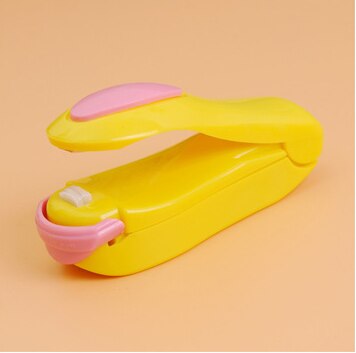 Accesorios de cocina, Mini máquina selladora de calor portátil para alimentos, sellador de bolsas de aperitivos para el hogar, utensilios de cocina, artículo: yellow