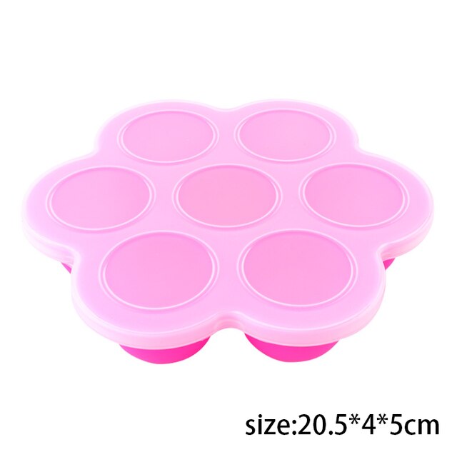 Multifuncional segurança silicone bebê infantil flor treliça alimentos frutas leite recipiente de armazenamento freezer bandeja copo bolo molde: 5