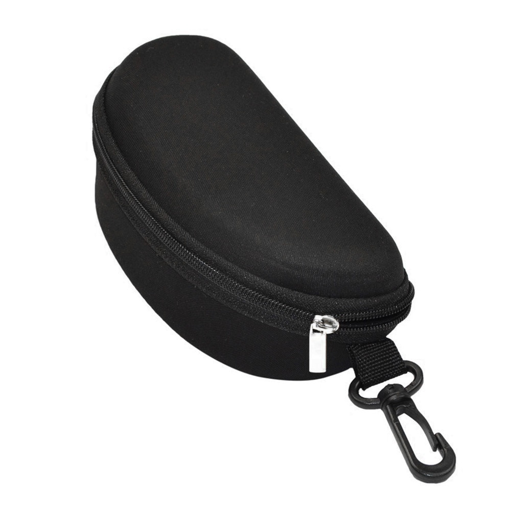 nouvelle Portable lunettes de soleil étui Sports de plein air ceinture crochet fermeture éclair sac pliant lunettes de soleil boîte de rangement
