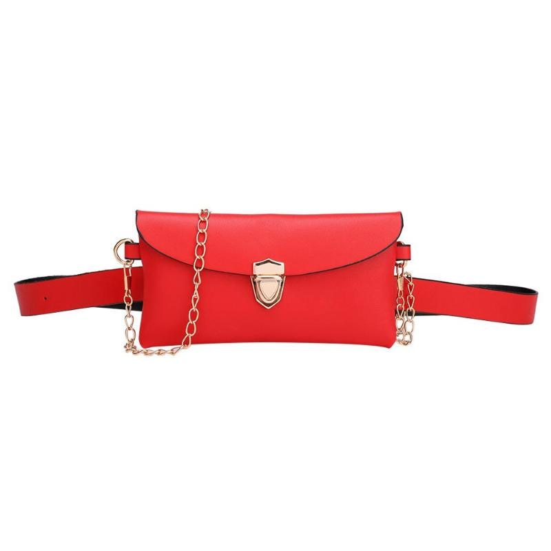 Chain Waist Bags Women PU Leather Fanny Packs Shoulder Bag Phone Pouch Snake Print Belt Bag Wallet Purse for Ladies