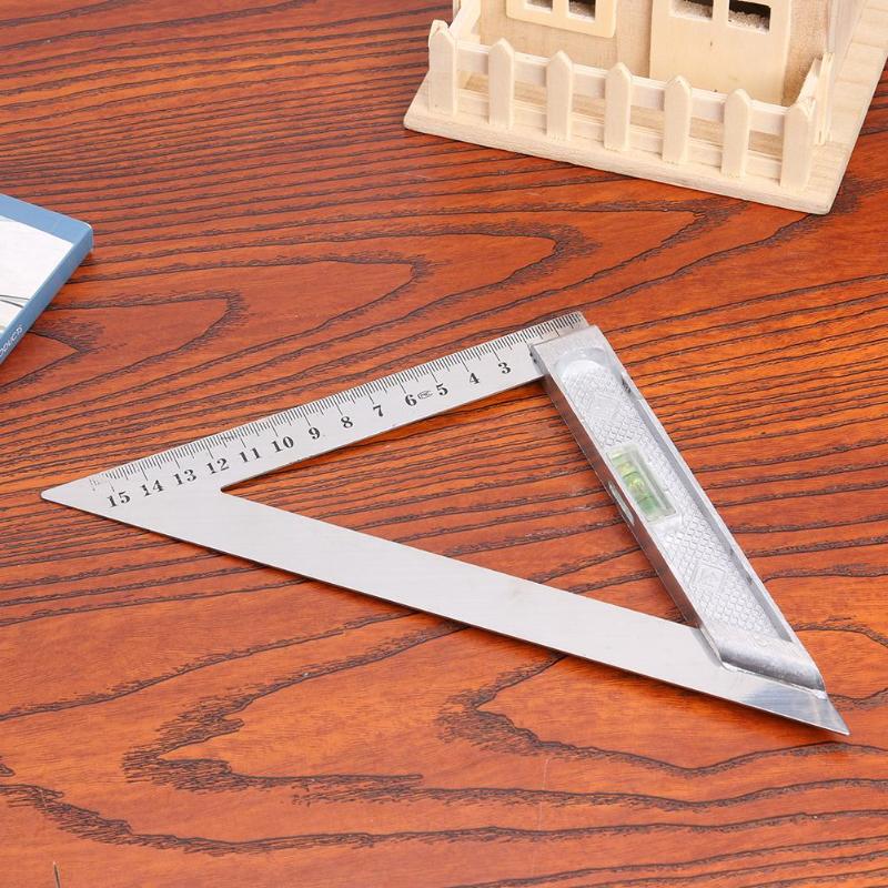 Measurement Tool Triangle Square Ruler Aluminum Alloy Speed Protractor Miter For Carpenter Tri-square Line Scriber Saw Guide