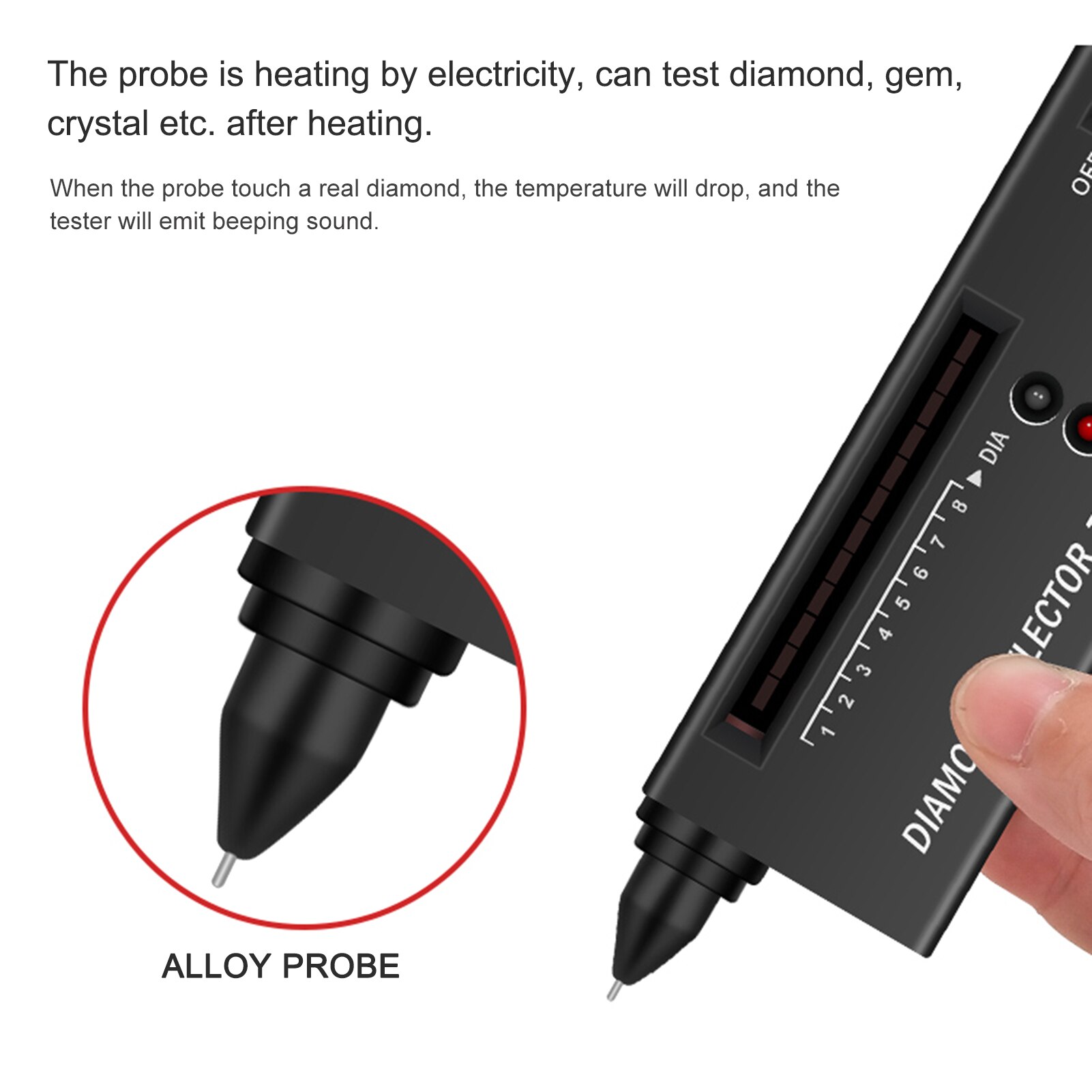 Diamond Selector Ii Professionele Led Diamant Tester Diamant Indicator Sieraden Gem Crystal Jade Selector Test Pen Tool