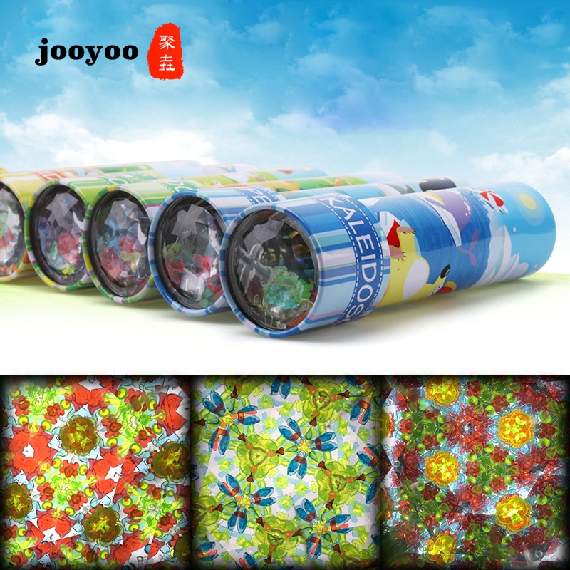 Metal Large Rotating Kaleidoscope Magical Interior View Flower Tube Children's Science Toys Educational Toys for Children