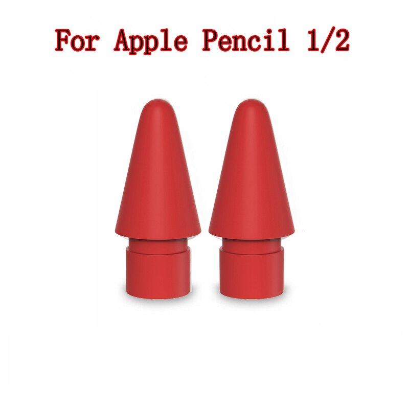 Per Apple Pencil Tip punta di ricambio di ricambio per Apple Pencil 1a 2a generazione di stilo per Apple pencil nib peilinc pencil Tip: 2 Red pencil tip