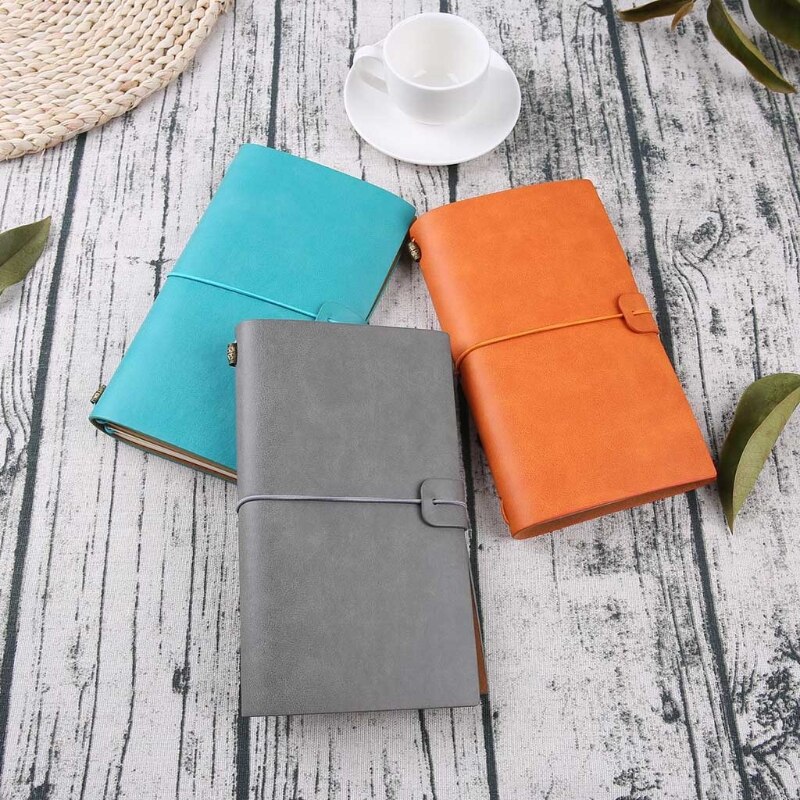 Travel Handcrafted Diary Notebook Engraved Leather Journal Message Note P9YA