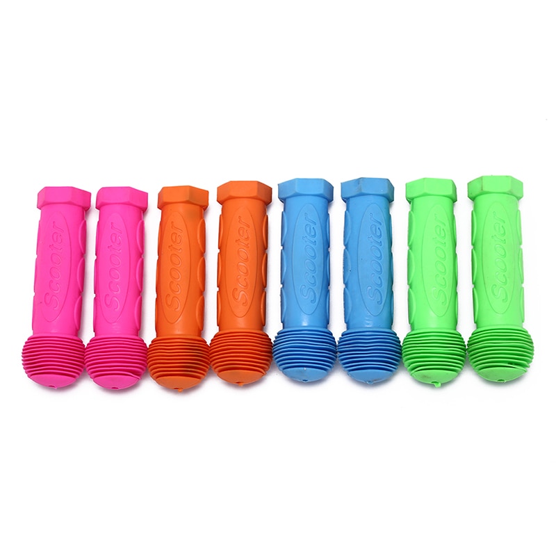 Kind kinderen kind kinderen fiets driewieler skateboard scooter rubberen grip handvat stuurgrepen antislip oranje roze blauw