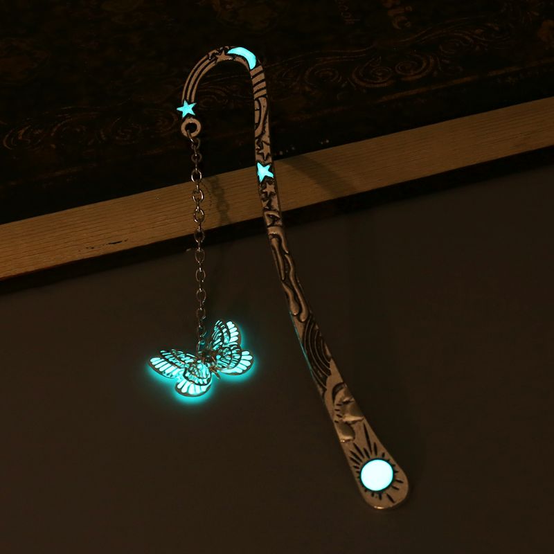 Glow In The Dark Lichtgevende Boek Marker Creatieve Vlinder/Dragonfly/Zon/Ster Bookmark Label School Kantoorbenodigdheden student