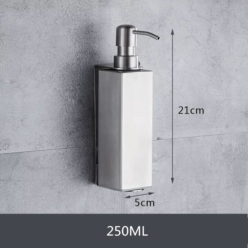 LIUYUE Soap Lotion Dispensers Black Stainless Steel Bathroom Accessories Square Bottle For Kitchen Sink Soap Lotion Dispenser: B-1