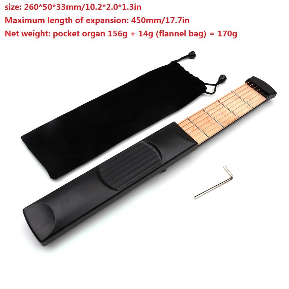 Entrenador de guitarra de 6 cuerdas, bolsillo portátil con pantalla de tabla de acordes, ejercitador de dedos giratorio para principiantes, herramienta de práctica de guitarra: C no Screen