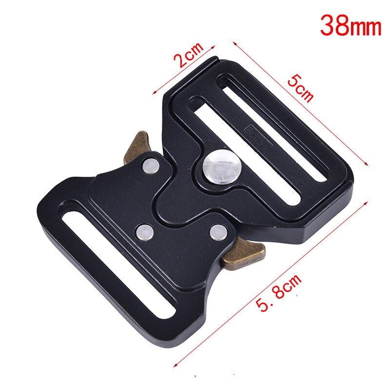 26/33/38/45mm Quick Side Release Metal Strap Buckles Webbing Bags Luggage DIY Luggage Clothes Clip Buckles Quick Release Buckle: Black-38mm