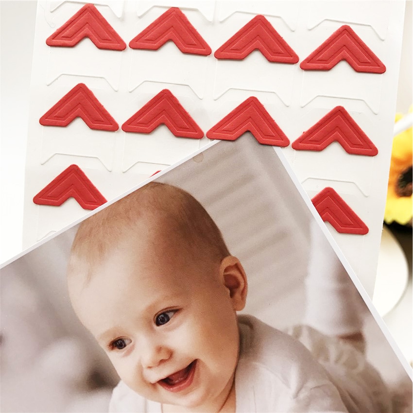 120 stks/partij (5 vellen) DIY Snoep kleuren Vintage Hoek kraftpapier Stickers voor Fotoalbums Frame Decoratie Scrapbooking