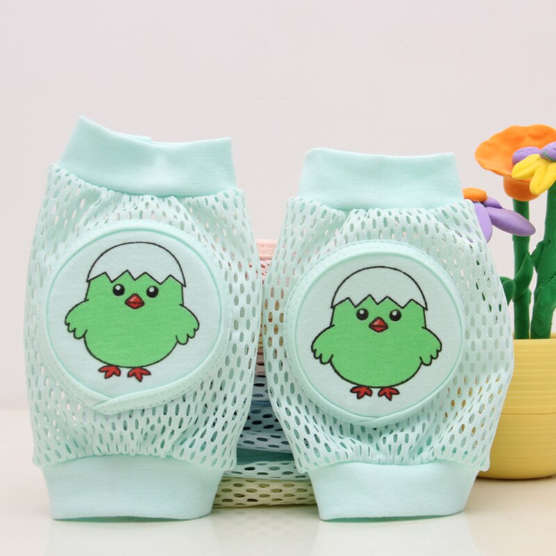 Baby Knee Pads Cartoon Baby Safety Crawling Elbow Cushion Toddlers Knee Pads Protective Gear: Green-Chicken