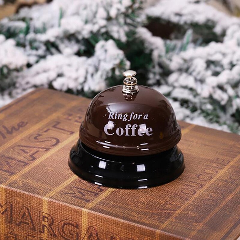 Bell Ring Metal Reception Restaurant Kitchen Bar Service Call Practical Restaurant Timer Hotel Counter Desk: COFFEE