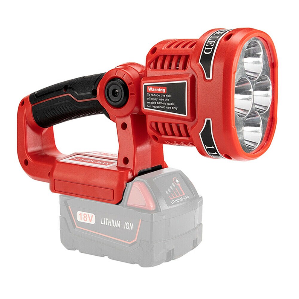 WAKYME Cordless LED Torch Work Light Flashlight Camping Spotlight USB Emergency Lighting for Milwaukee M18SLED-0 M18 18V Battery