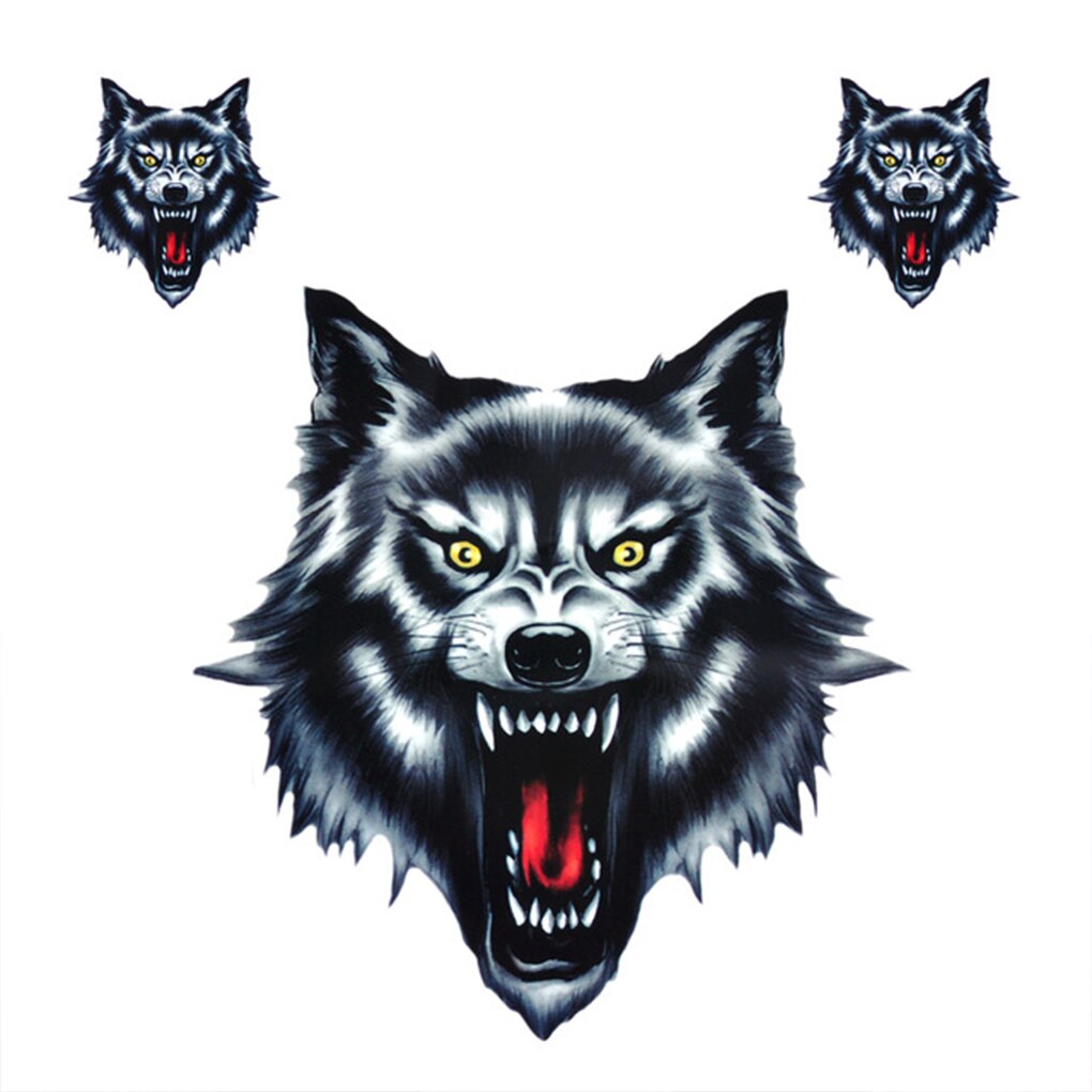 Wolf Hoofd Motorrijwiel Auto Deur Decal Badge Paster Film Embleem Stickers Truck Helm Decor