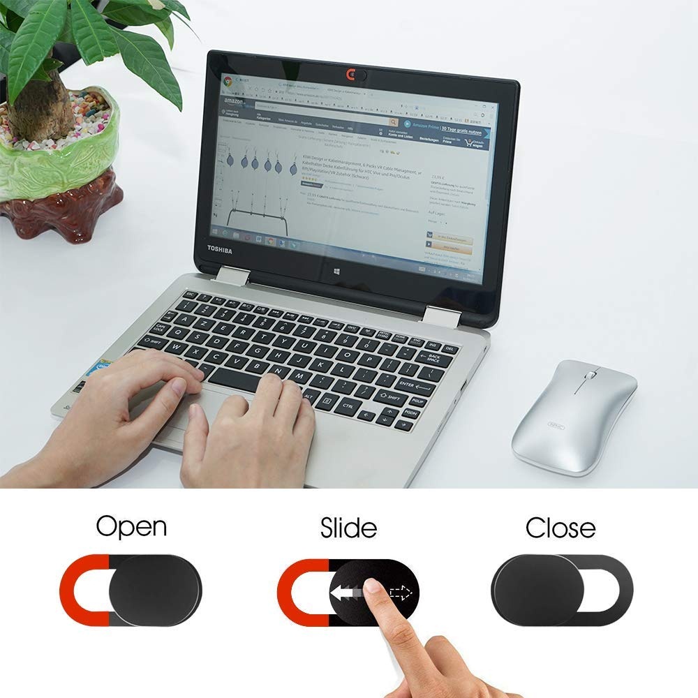 Webcam Cover Universal Plastic Sliding Sluiter Magneet Anti Voyeur Camera Cover Voor Laptop Ipad Computer Macbook Privacy Label