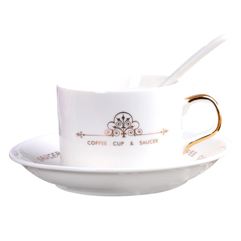 MEIFULLE Weiße Keramik Kaffeetasse Mit Untertasse - Elegantes Tee Set