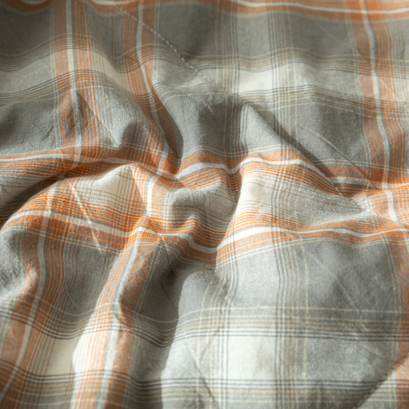 Edredón acolchado con aire acondicionado, edredón 100% de algodón puro lavable de verano, edredón suave a cuadros para edredón individual de tamaño queen doble