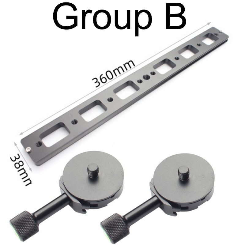 Double End Camera Tripod Stand Arca Swiss Quick Release Plate Light Bracket Flash Holder For Digital SLR Photo Studio Accessorie: PURPLE